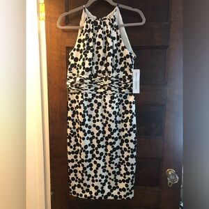 Maggie London dotted satin dress